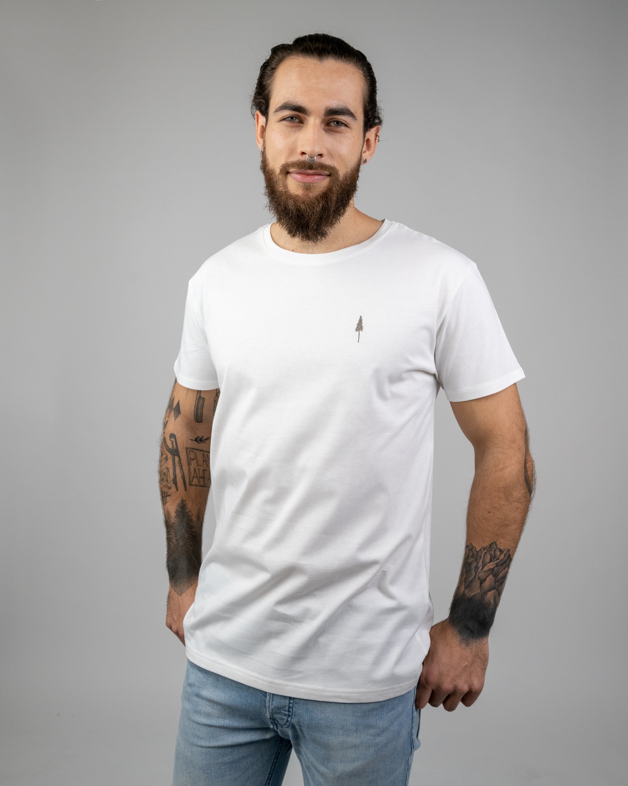 Men's organic cotton T-shirt Treeshirt White