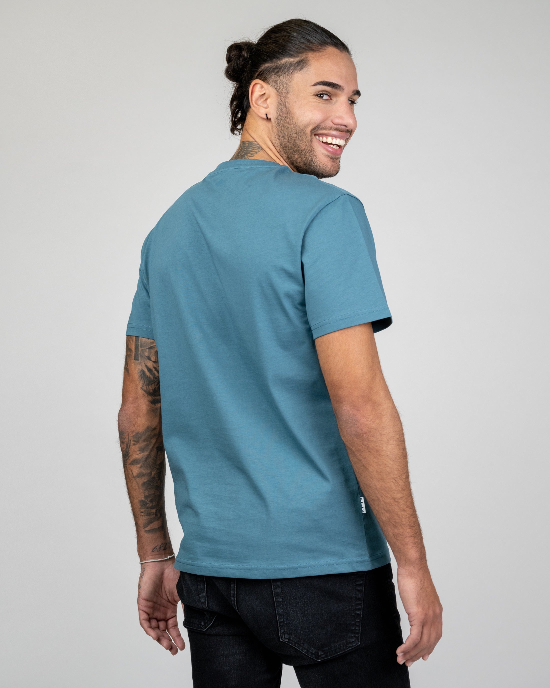 Men's organic cotton T-shirt Treeshirt Faded Teal