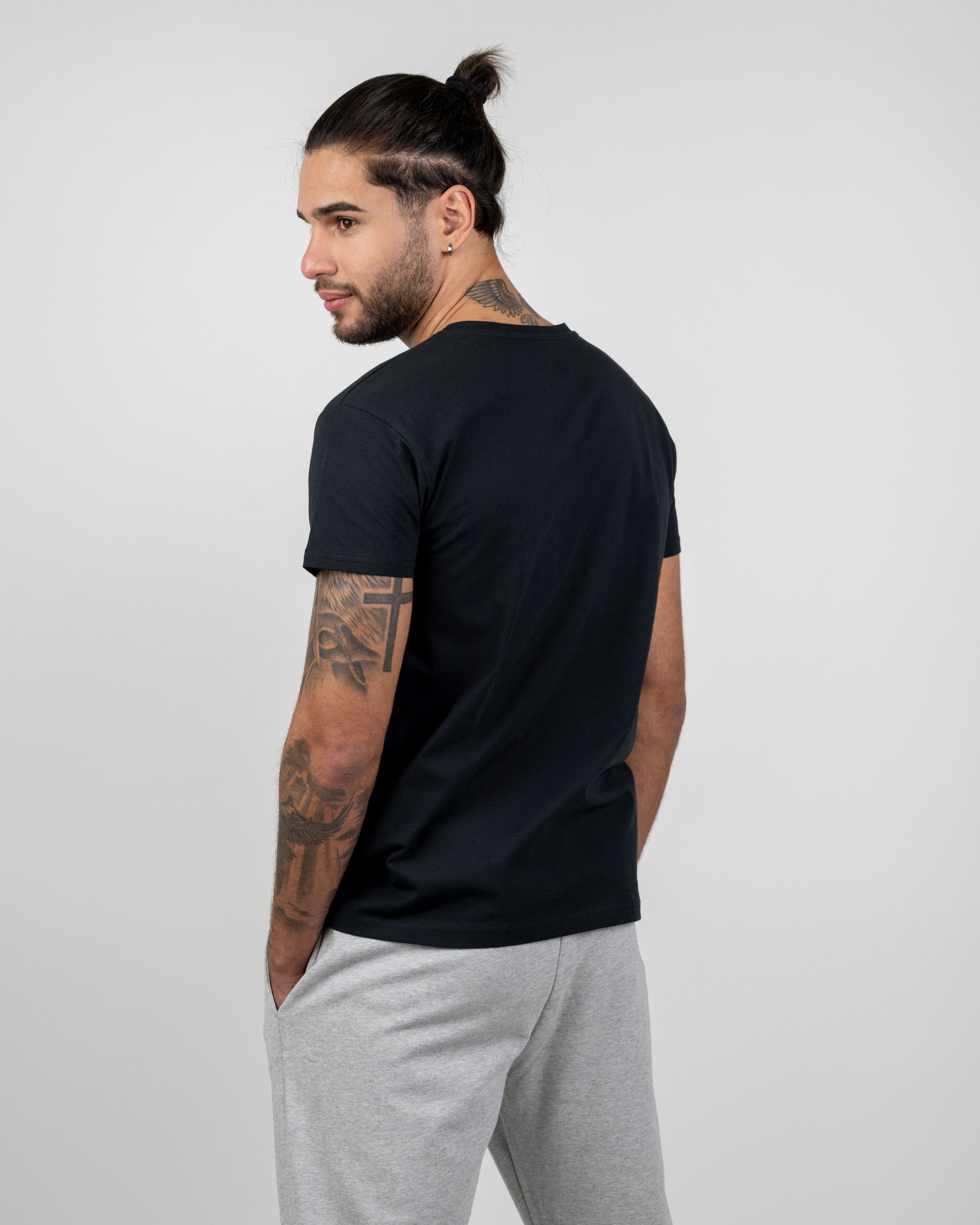 Men's organic cotton T-shirt Treeshirt Black