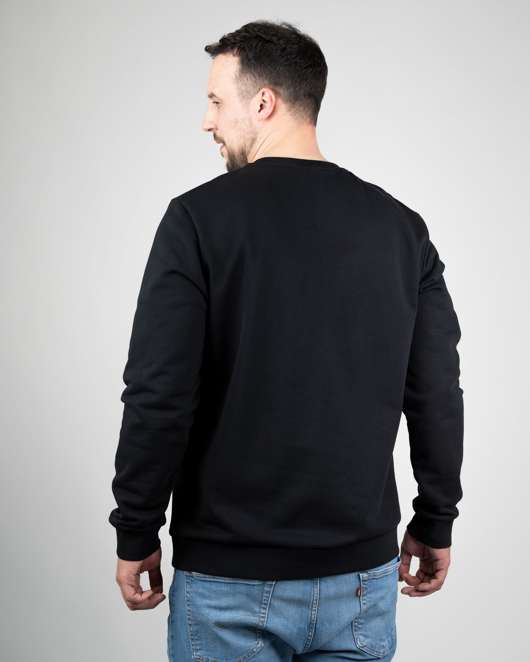 Men's organic cotton sweatshirt TreeSweater Black