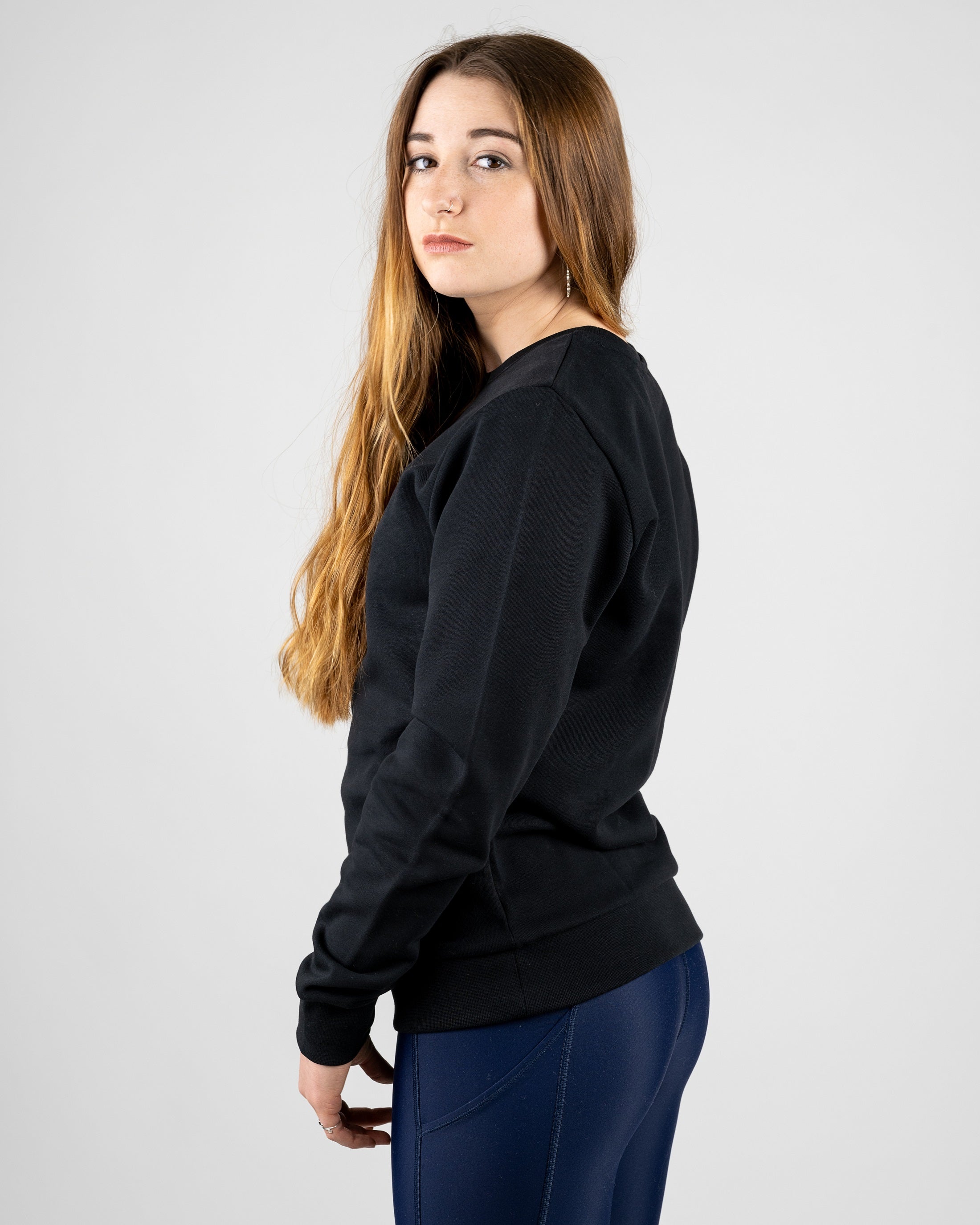 Sweatshirt femme en coton bio TreeSweater Noir