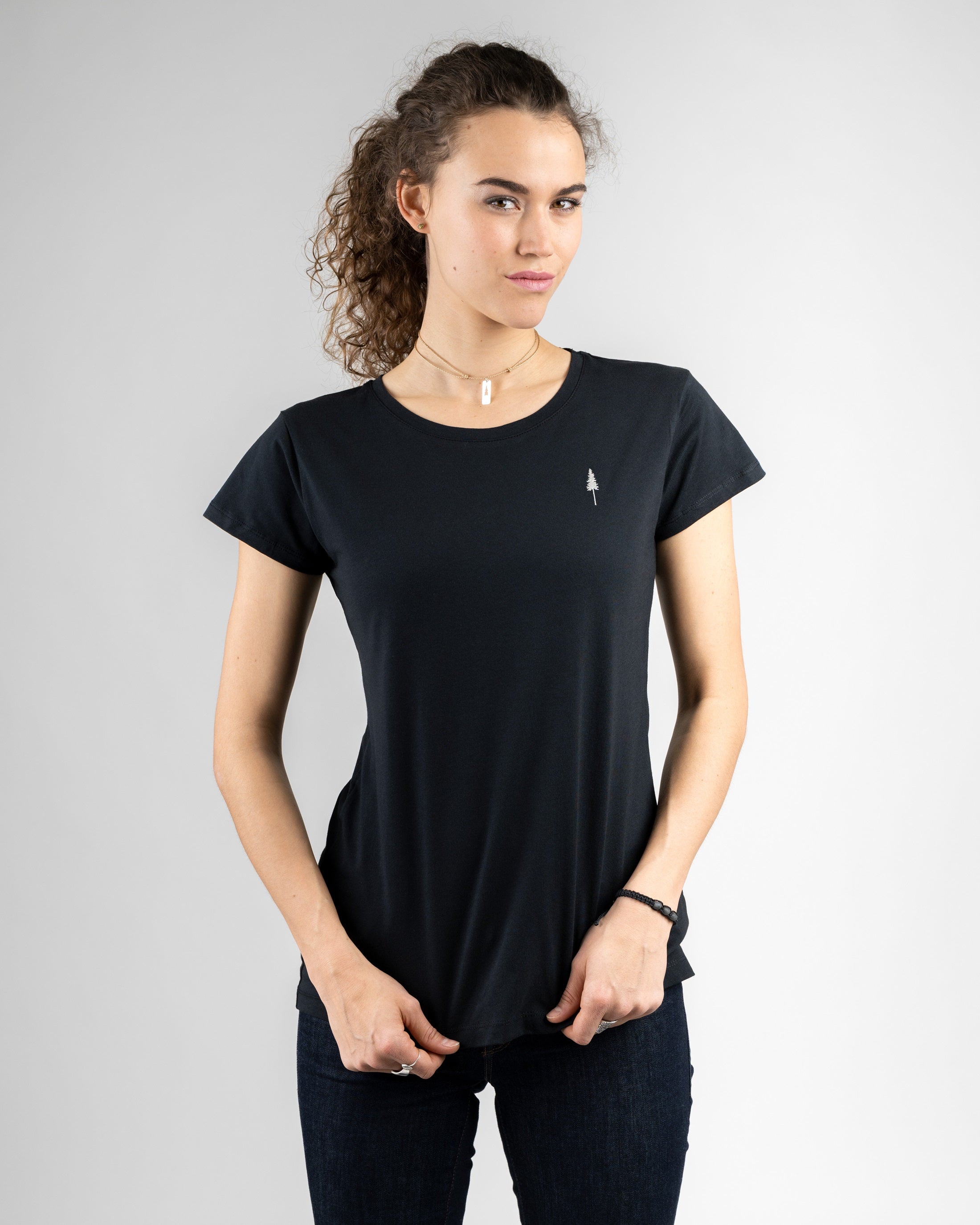 Women's organic cotton T-shirt Treeshirt Black