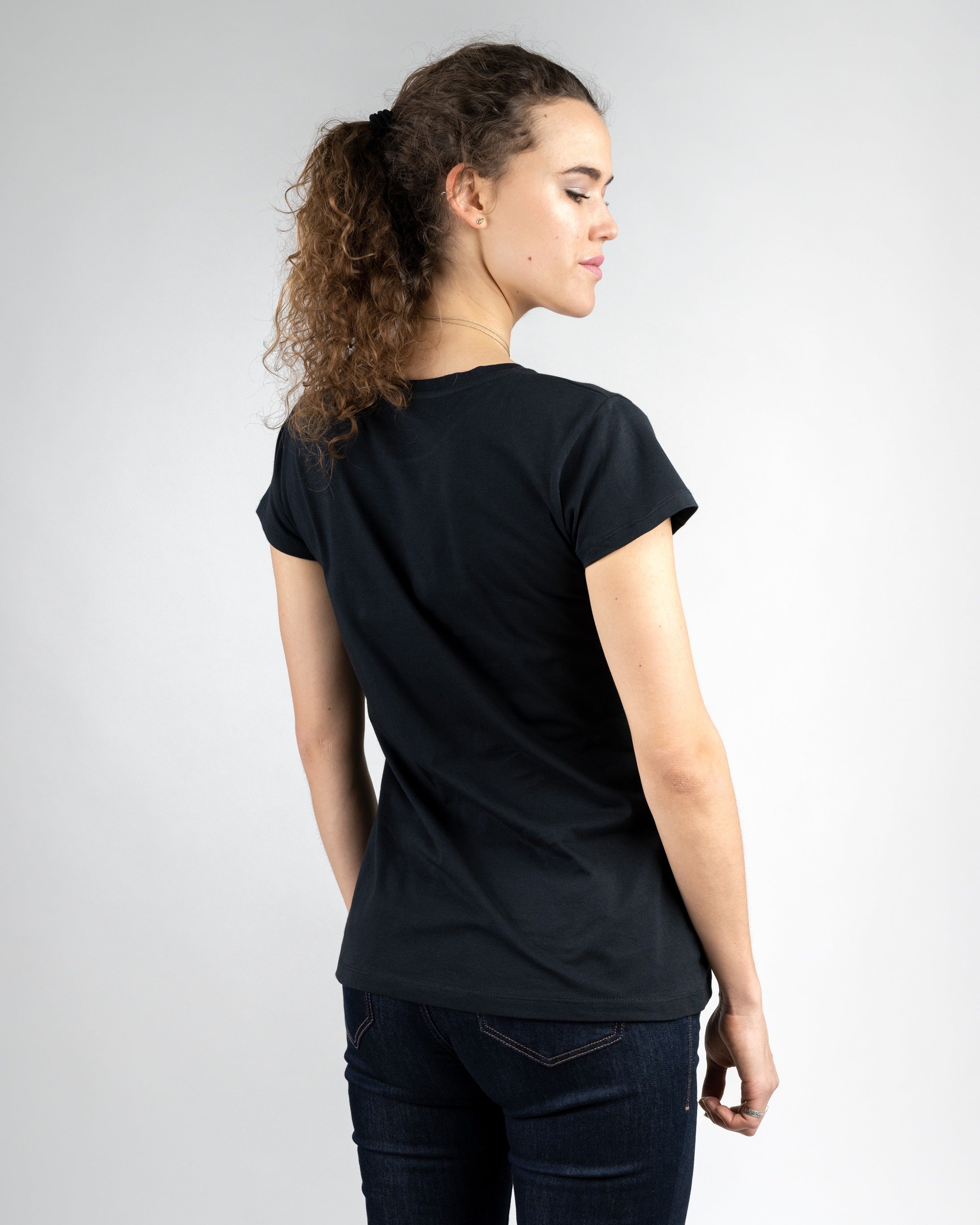 Damen T-Shirt aus Bio-Baumwolle Treeshirt Schwarz