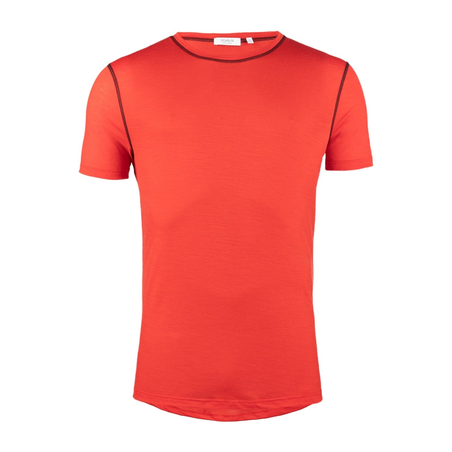 T-Shirt Running Homme Rouge en mérinos et lyocell 
