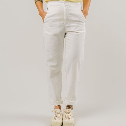 Pantalon blanc femme Capri 