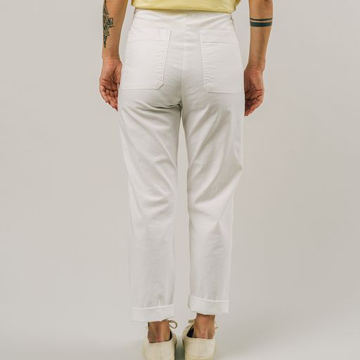 Pantalon blanc femme Capri 