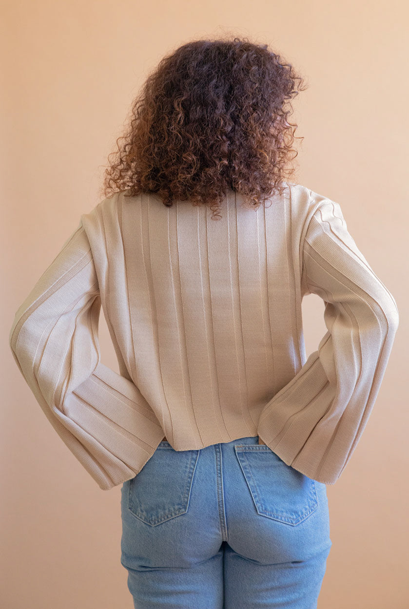 Pull mérino femme Nashi Beige 