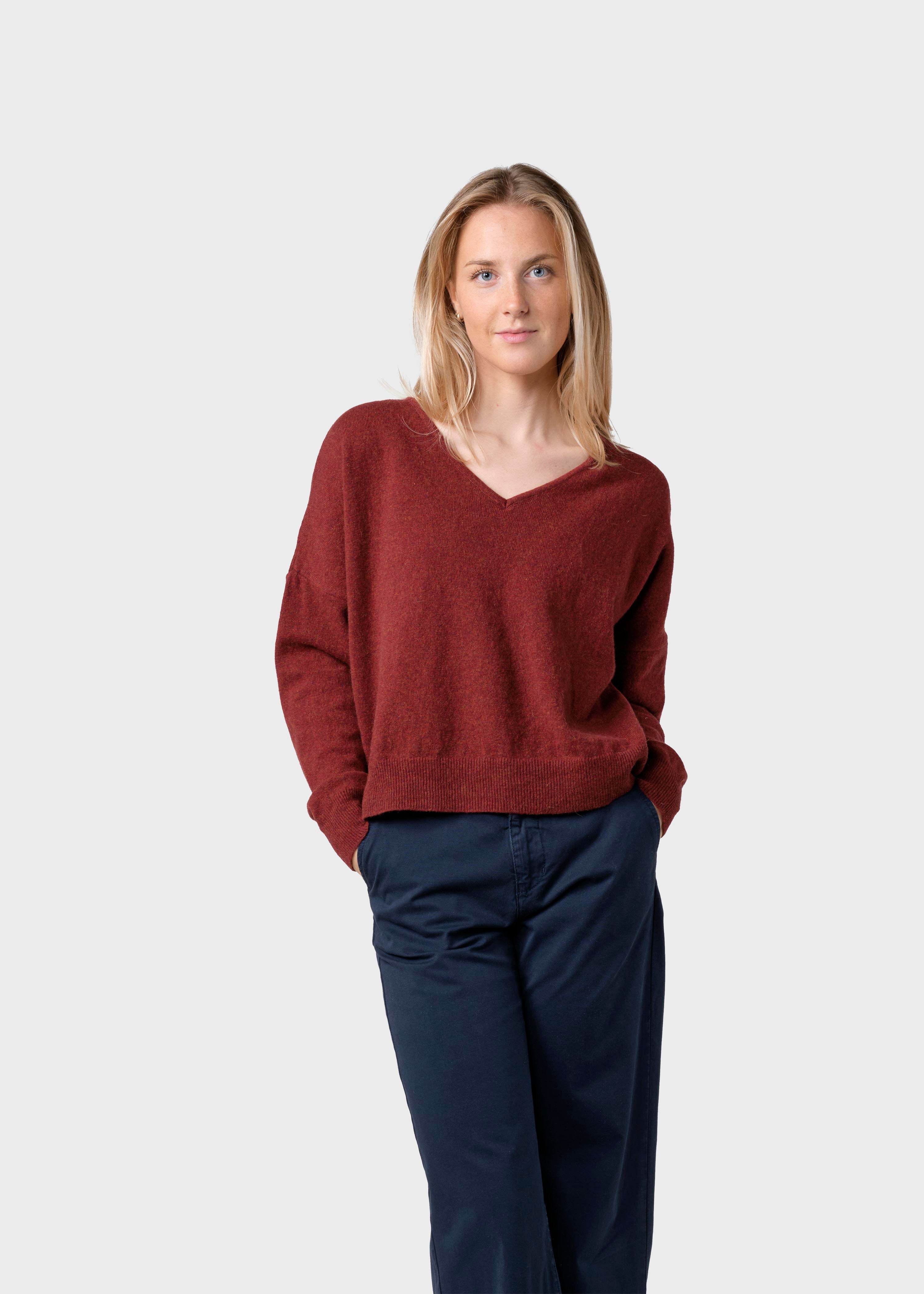 Women's Short Merino Wool Sweater Vanessa Ochre