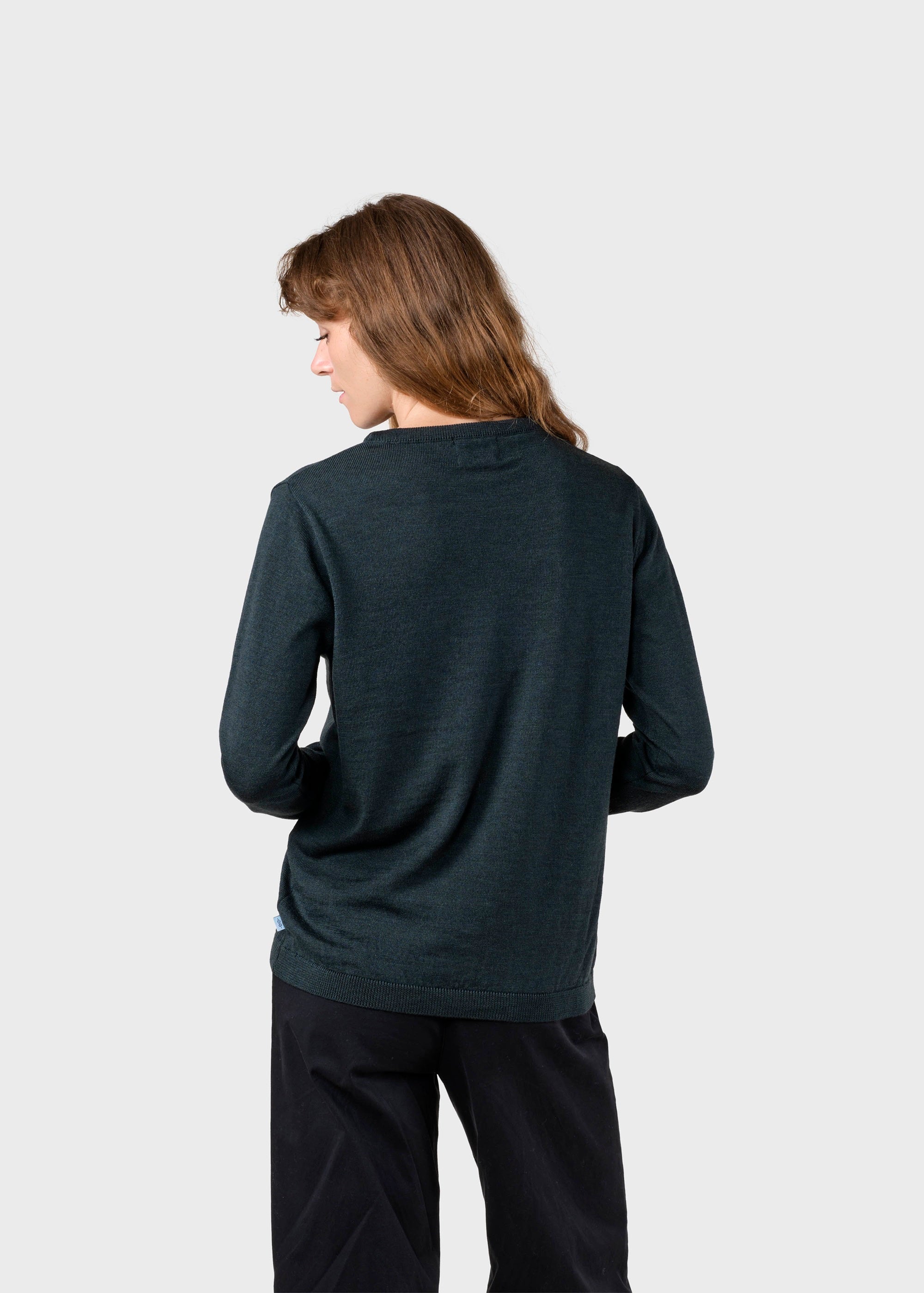 Women's thin Merino Wool Sweater Olive Green