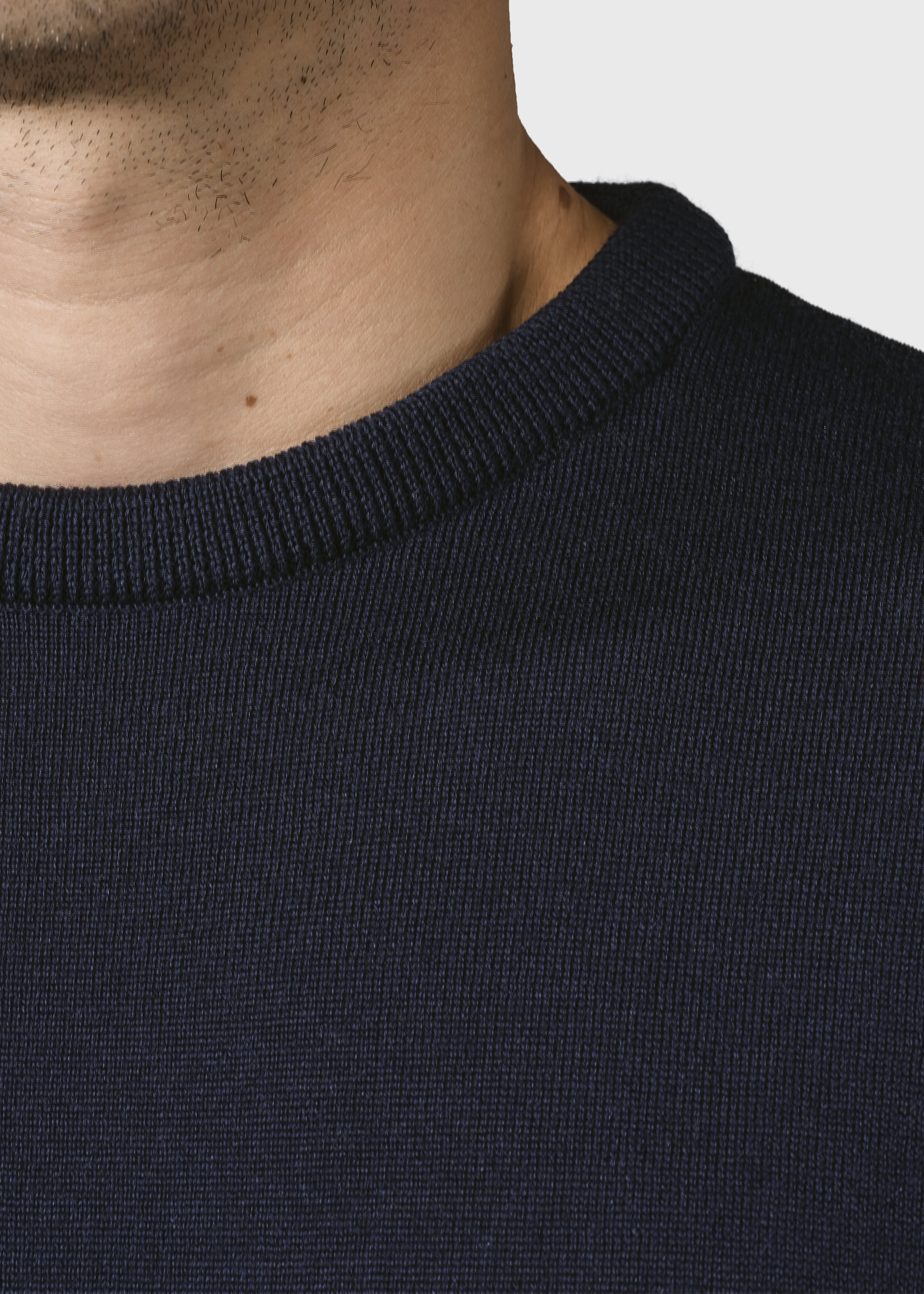 Thin Navy Blue Merino Wool Sweater