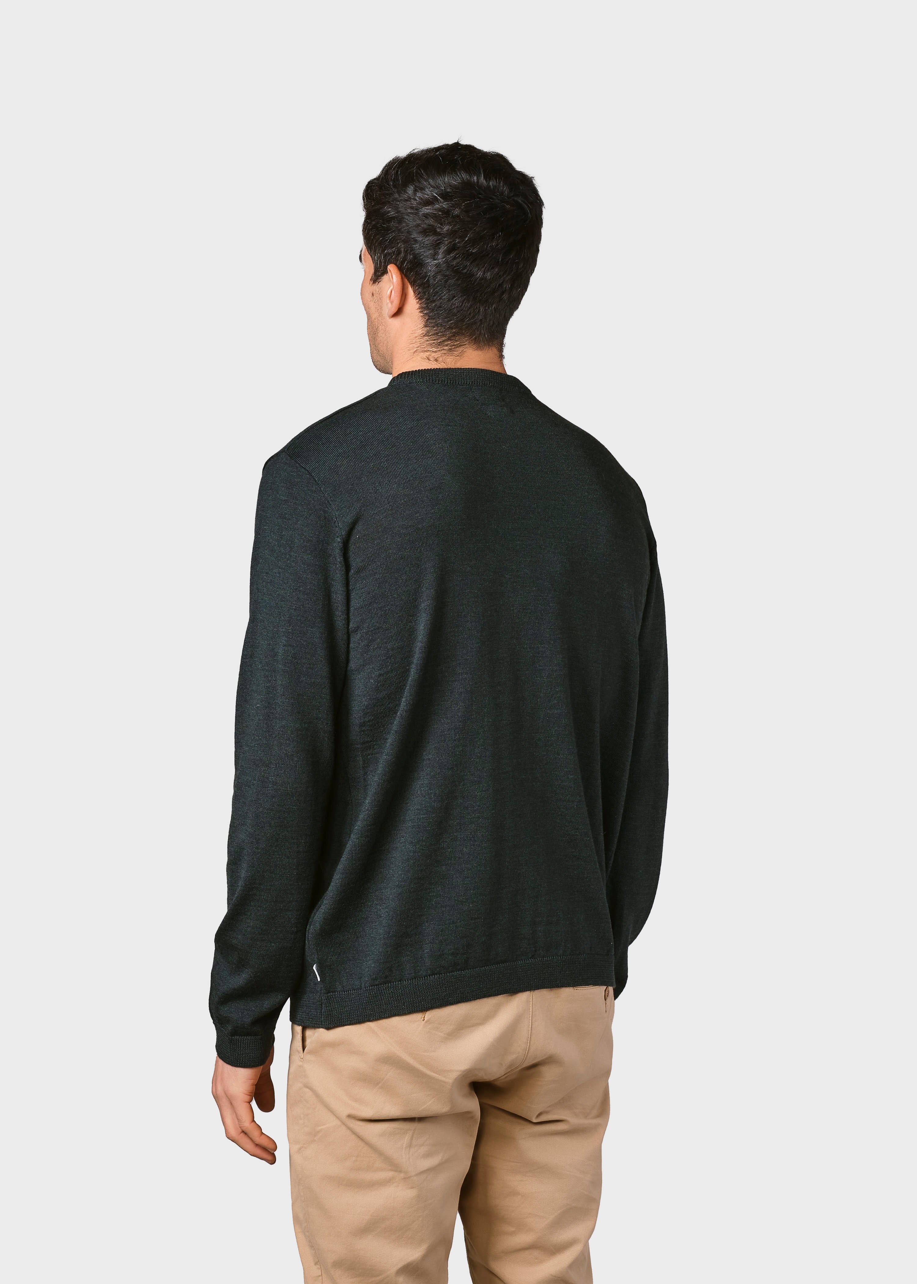 Thin Olive Green Merino Wool Sweater