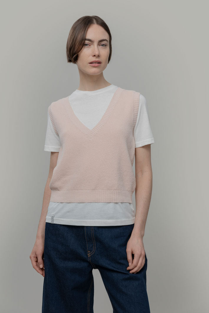 Sleeveless jumper Elodie Pink 