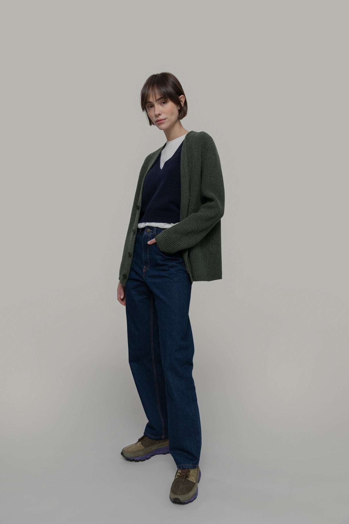 Kaschmir-Cardigan Margherita Grün