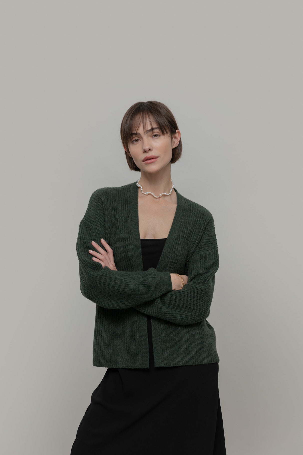 Kaschmir-Cardigan Margherita Grün