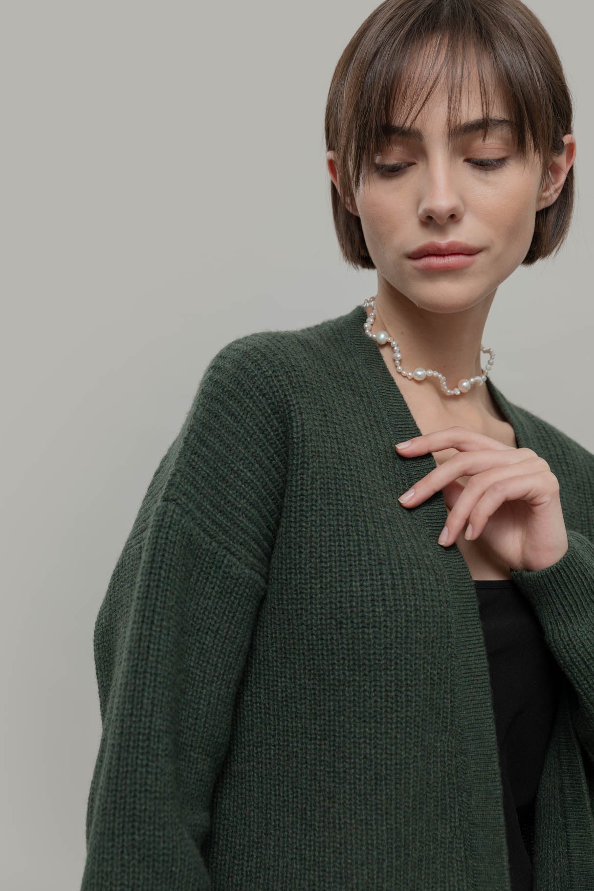 Kaschmir-Cardigan Margherita Grün