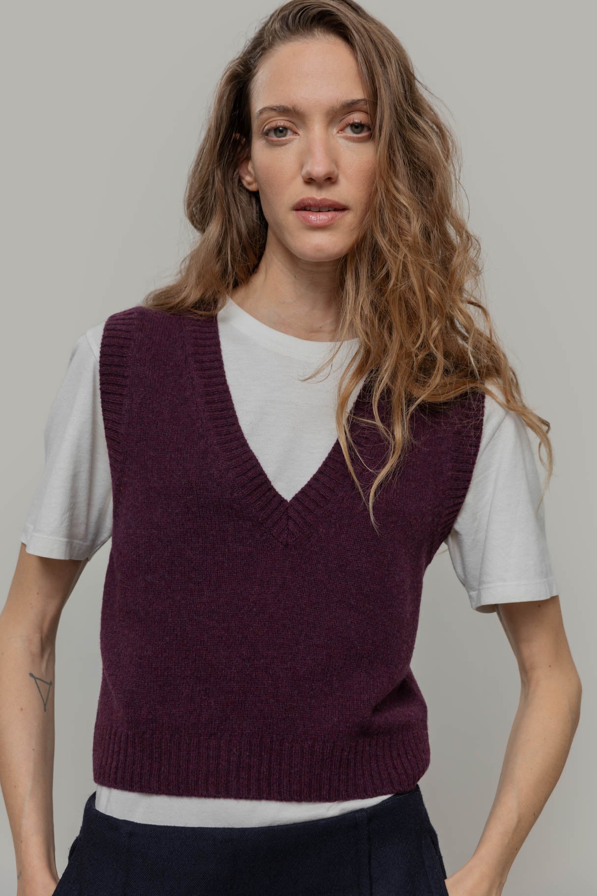 Ärmelloser Pullover Melania Lila