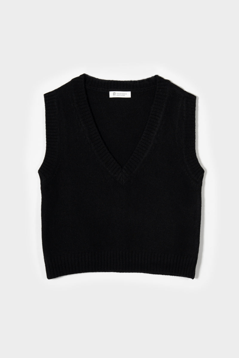 Ärmelloser Pullover Melania Schwarz