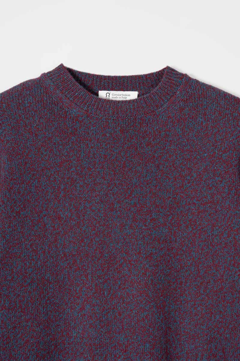 Pullover Edda Bordeaux Blau Meliert