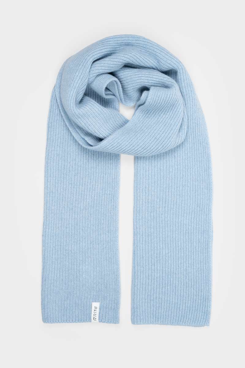 Unisex cashmere scarf Federico Light Blue