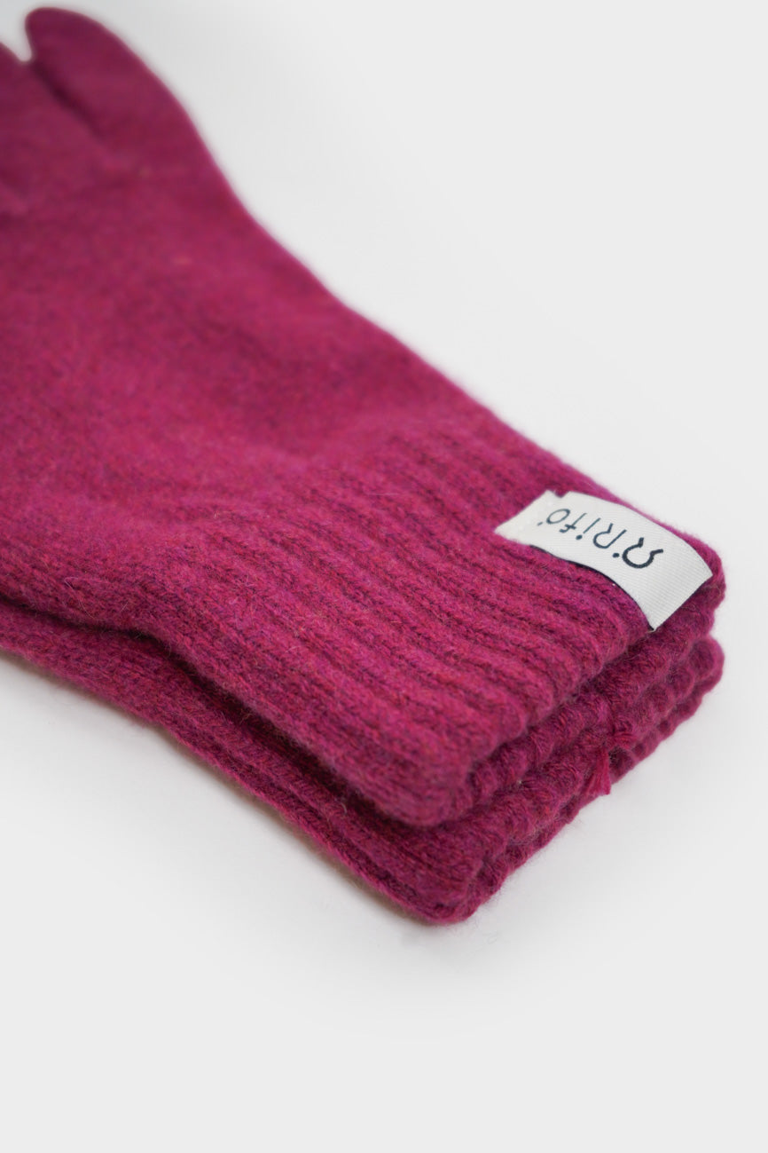 Women cashmere gloves Anita Fuchsia