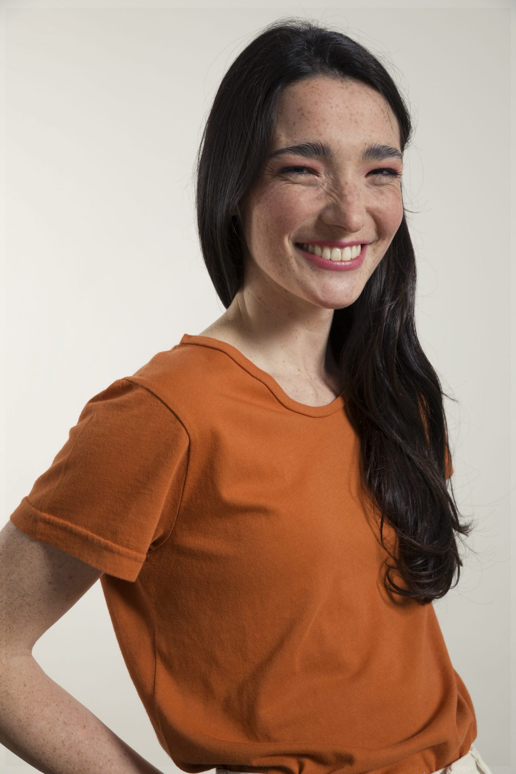 T-shirt femme en coton bio Franca orange 