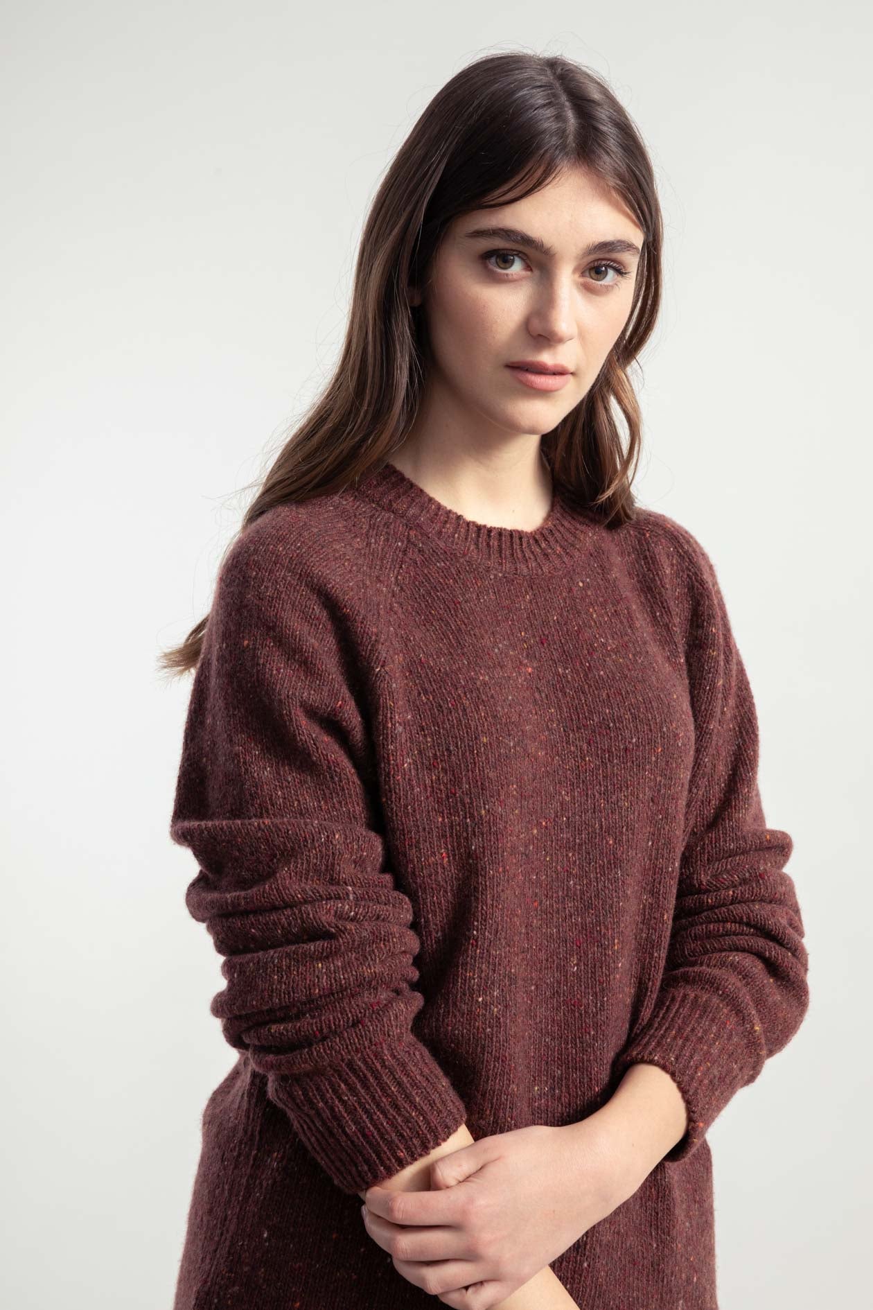 Unisex Kaschmir-Pullover Alfredo Orange Corten