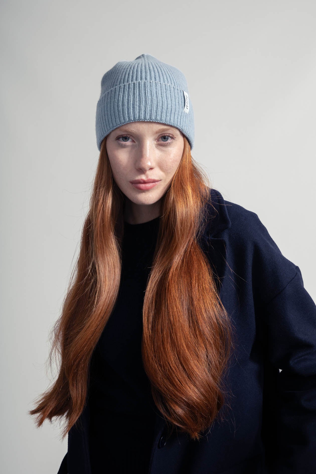 Cashmere beanie Marcello Light Blue