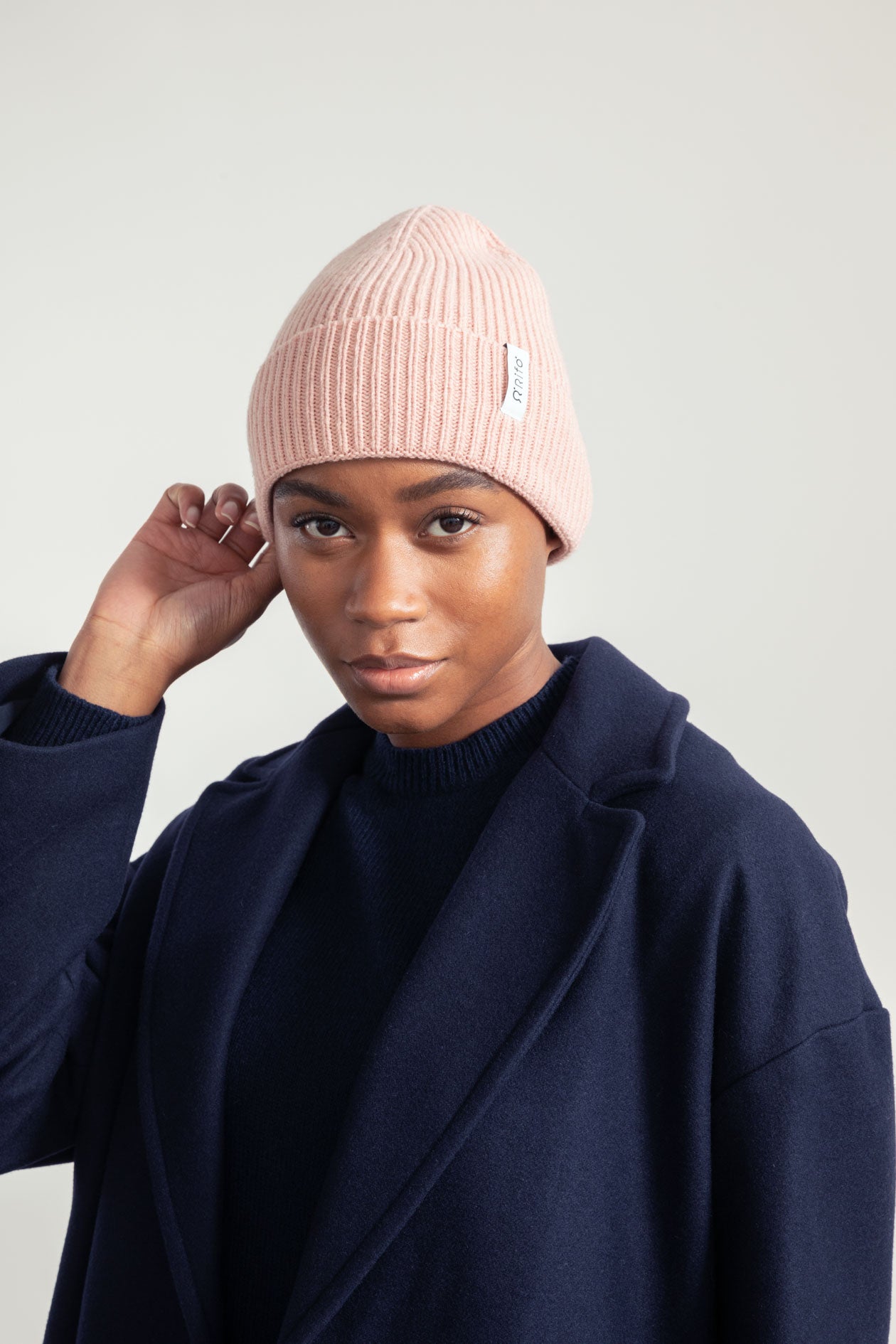 Cashmere beanie Marcello Light Pink