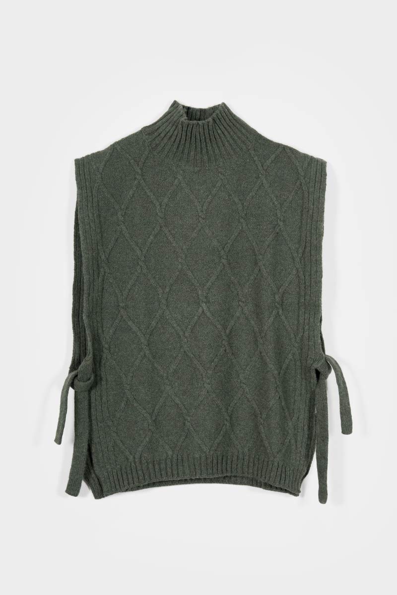 Wool Vest Delia Green