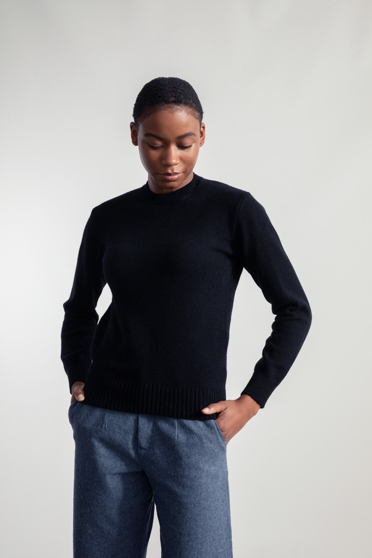 Cashmere sweater Edda black c