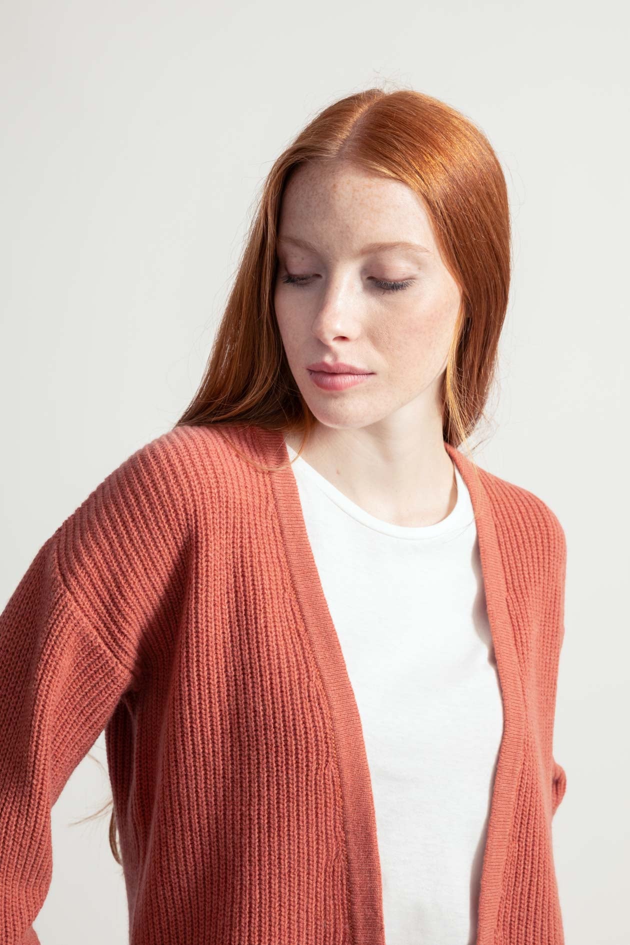 Cashmere cardigan Margherita Pink Pompelmo