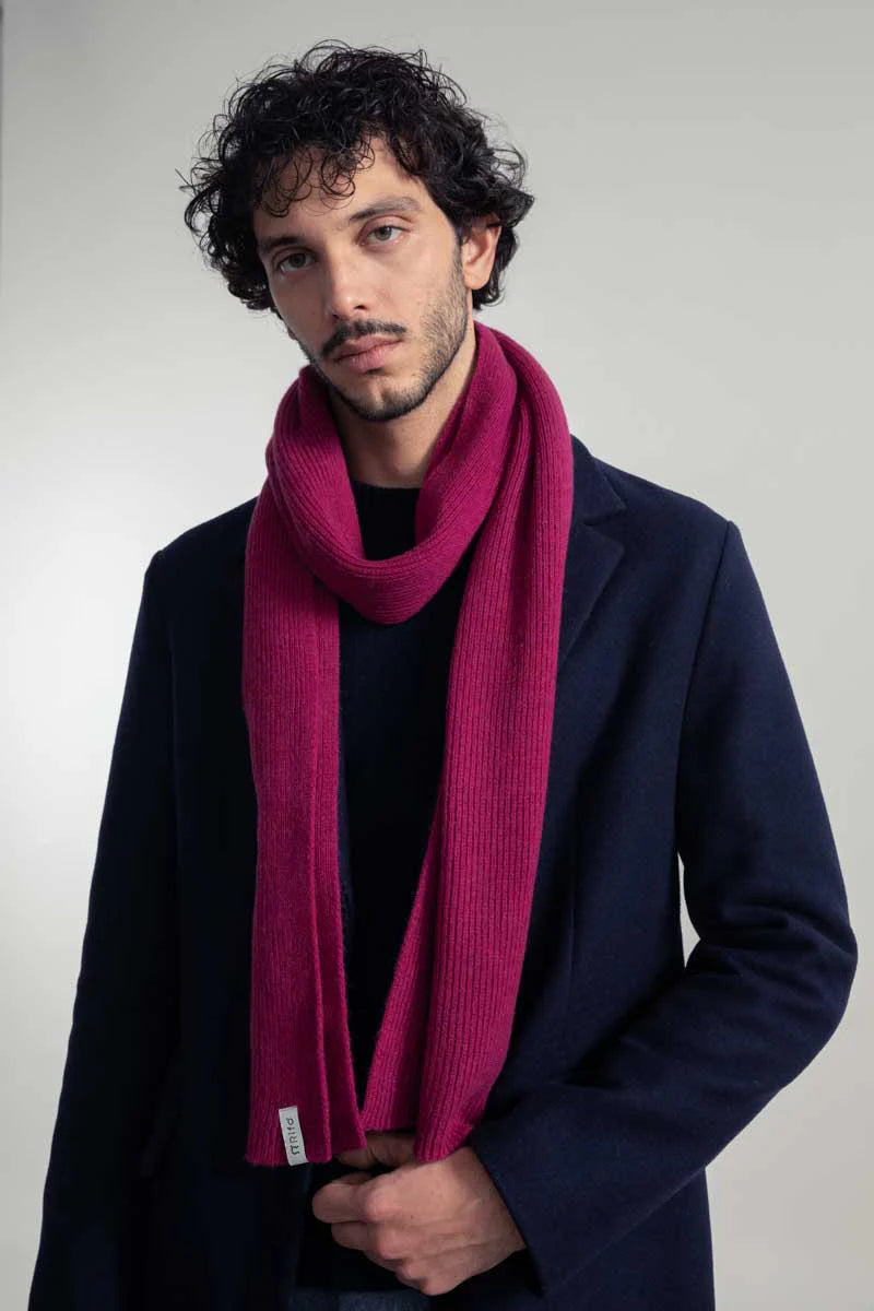 Écharpe cachemire unisexe Federico Fuchsia
