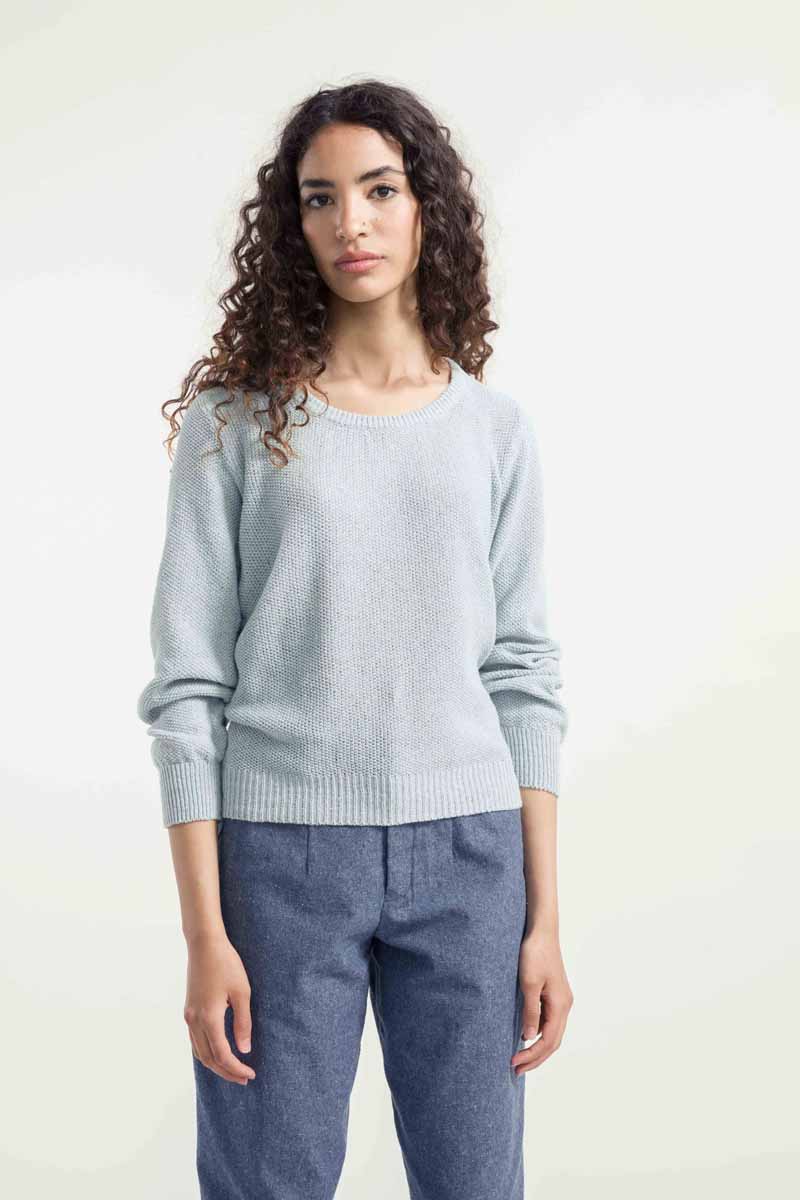 Baumwollpullover Grazia Mittelmeerblau