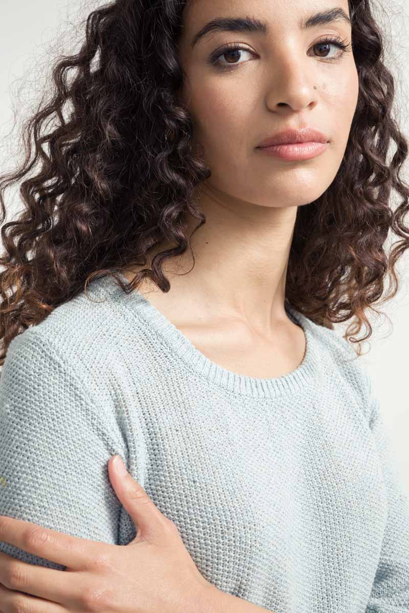 Baumwollpullover Grazia Mittelmeerblau