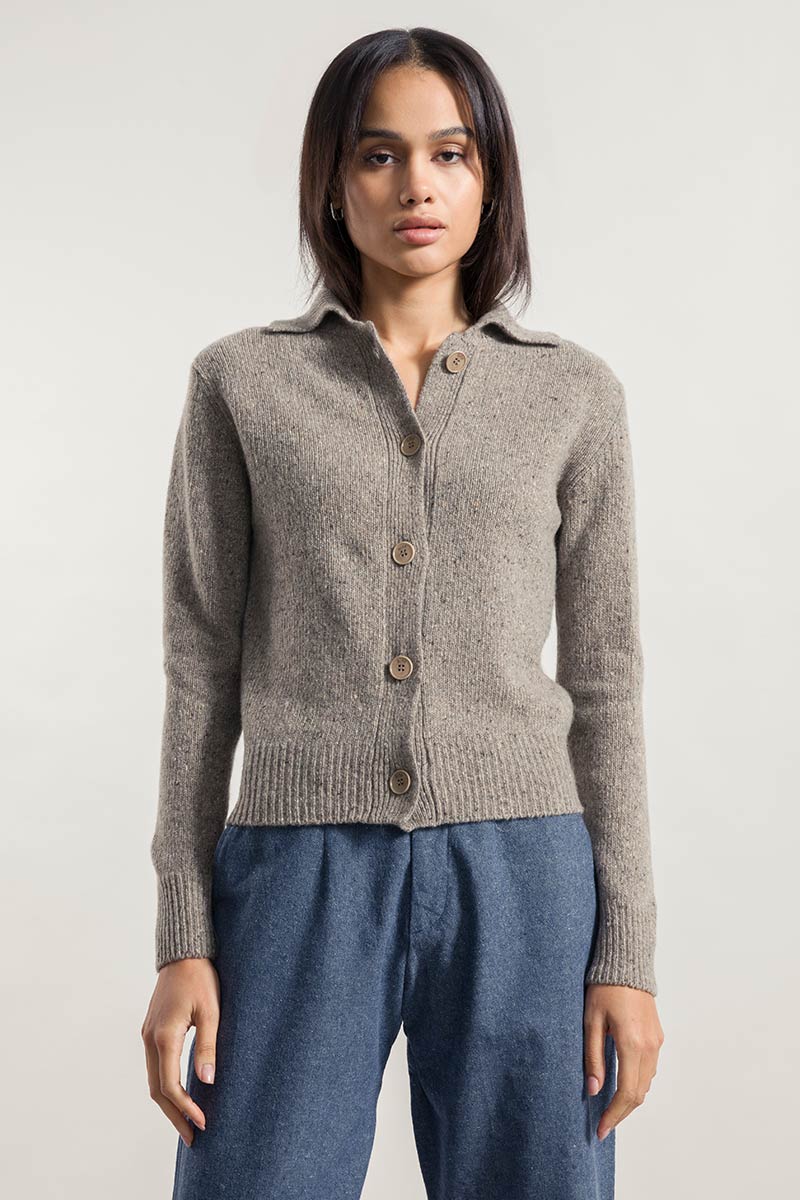 Recycled cashmere Cardigan Cecilia Beige