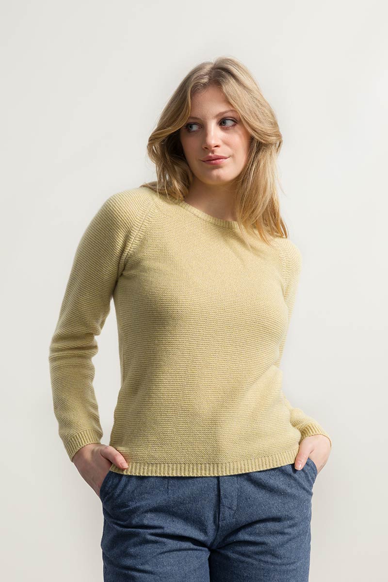 Cashmere sweater Giulietta Mottled Yellow