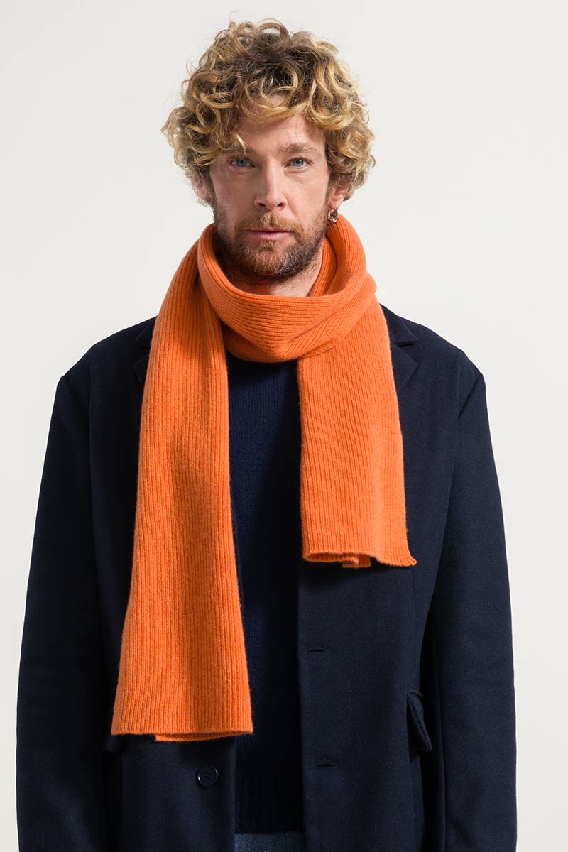 Unisex cashmere scarf Federico Orange