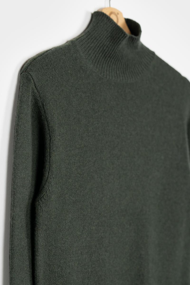Cashmere turtleneck sweater Ada Forest green