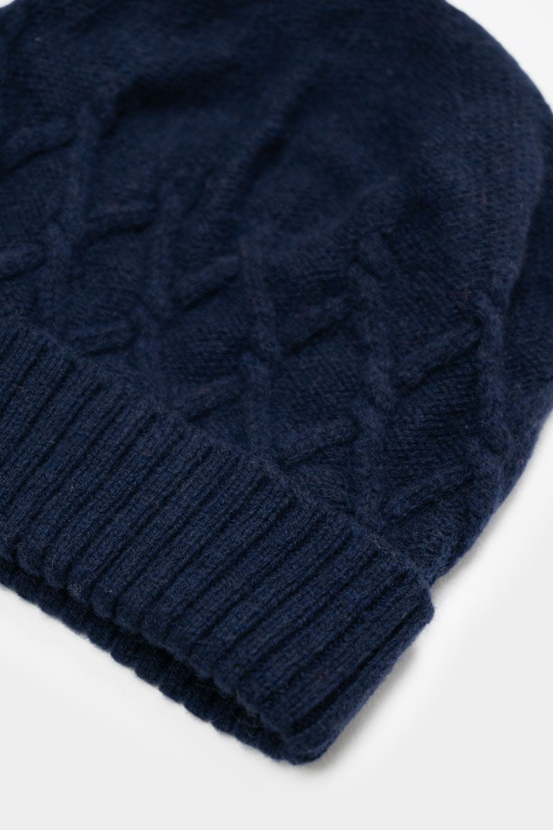 Unisex recycled wool beanie Louis Navy