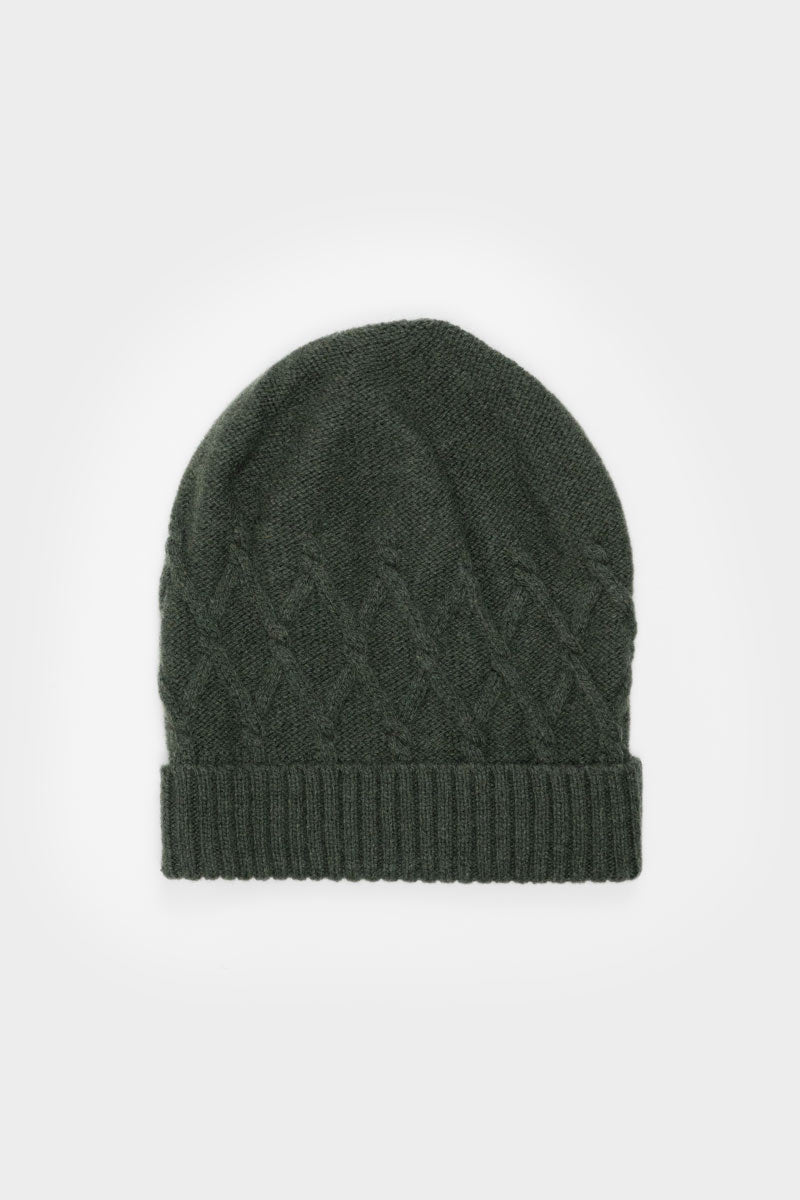Unisex recycled wool beanie Louis Green