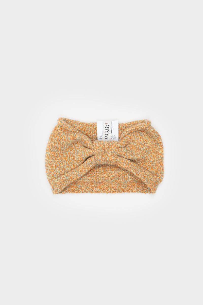 Women cashmere headband Clarice mottled orange