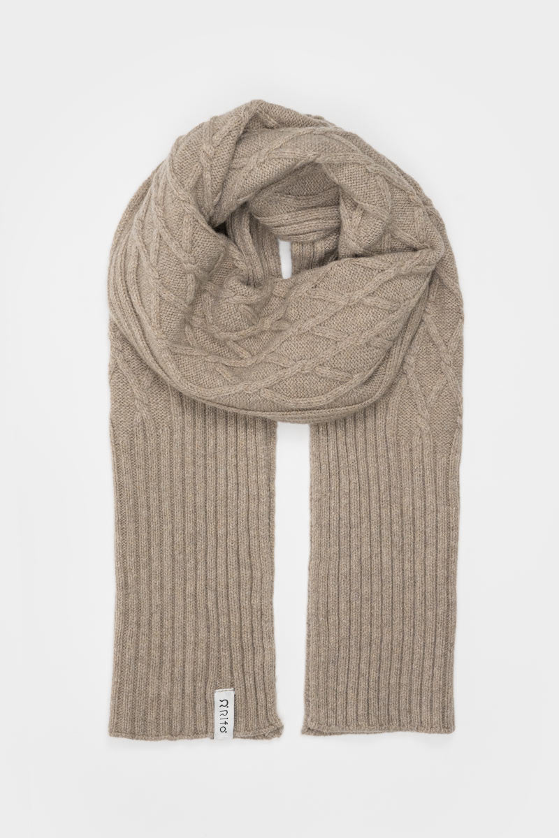 Recycled wool scarf Simone Beige