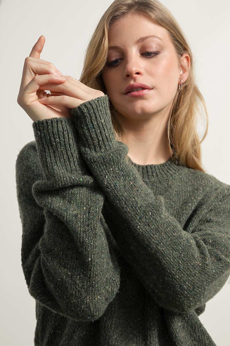 Unisex recycled cashmere sweater Alfredo Green