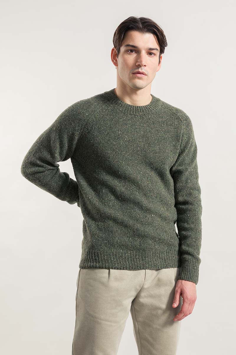 Unisex recycled cashmere sweater Alfredo Green