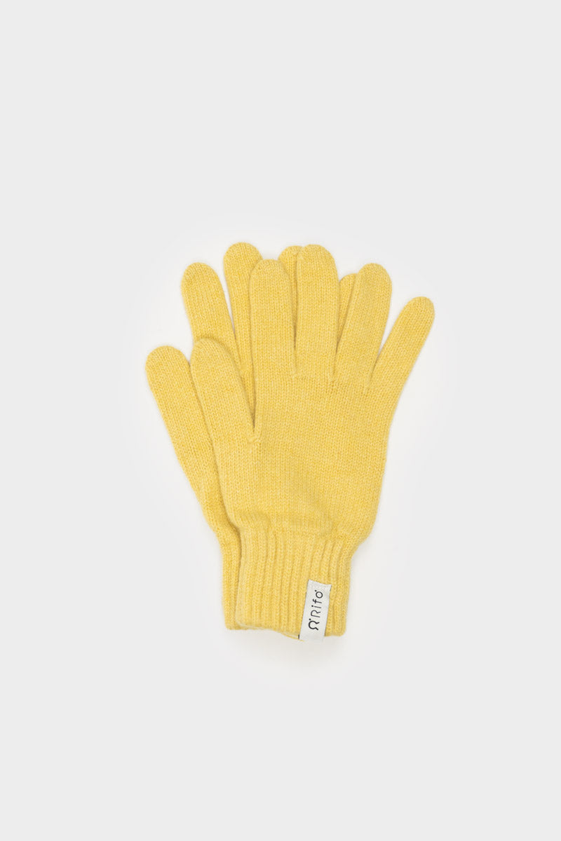 Women cashmere gloves Anita mottled yellow