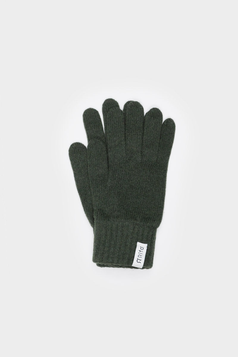 Women cashmere gloves Anita Forest green