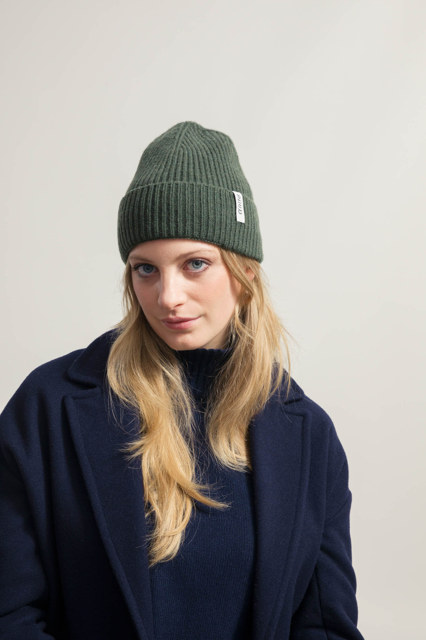 Cashmere beanie Marcello Green forest