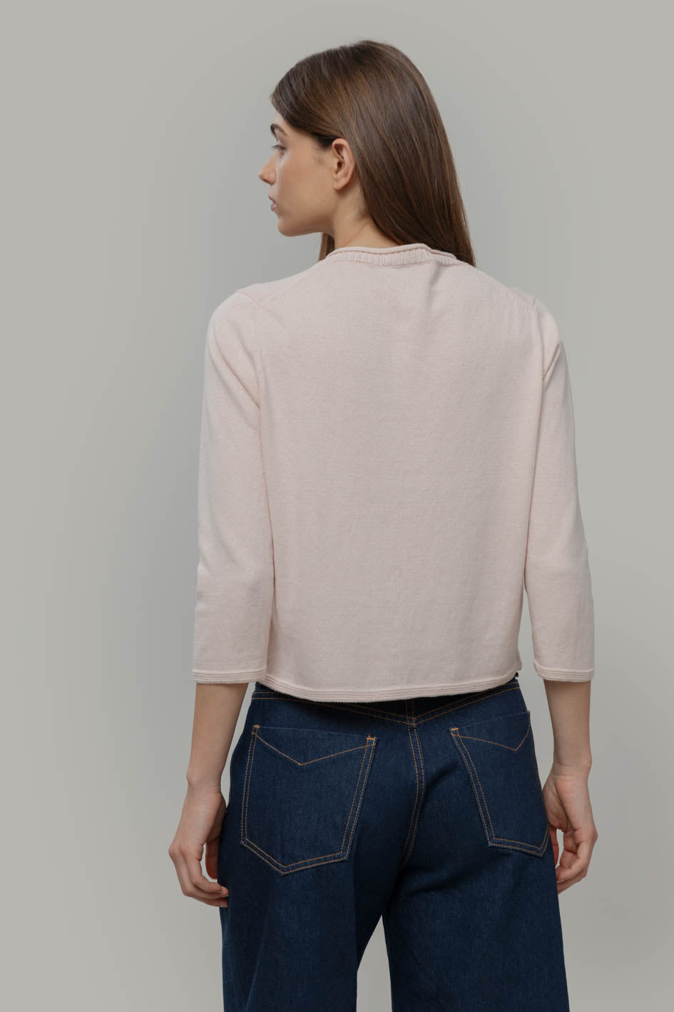 Leda Pink cropped cardigan