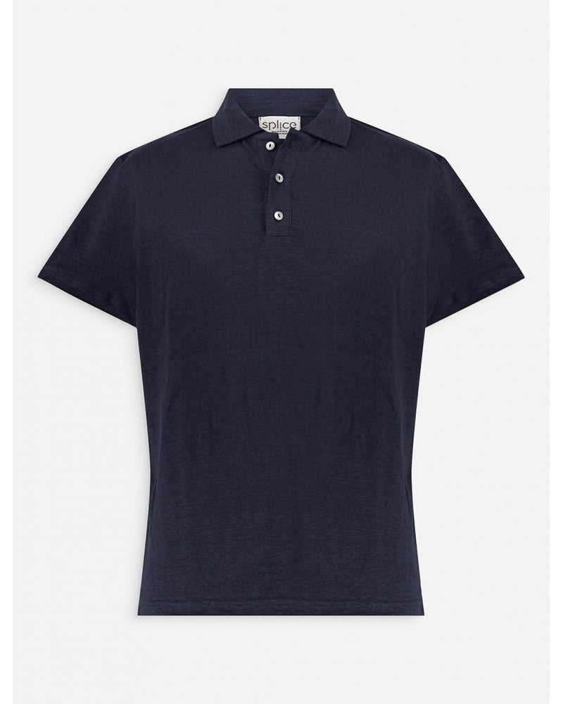 Polo en lin homme Lincontournable Marine 