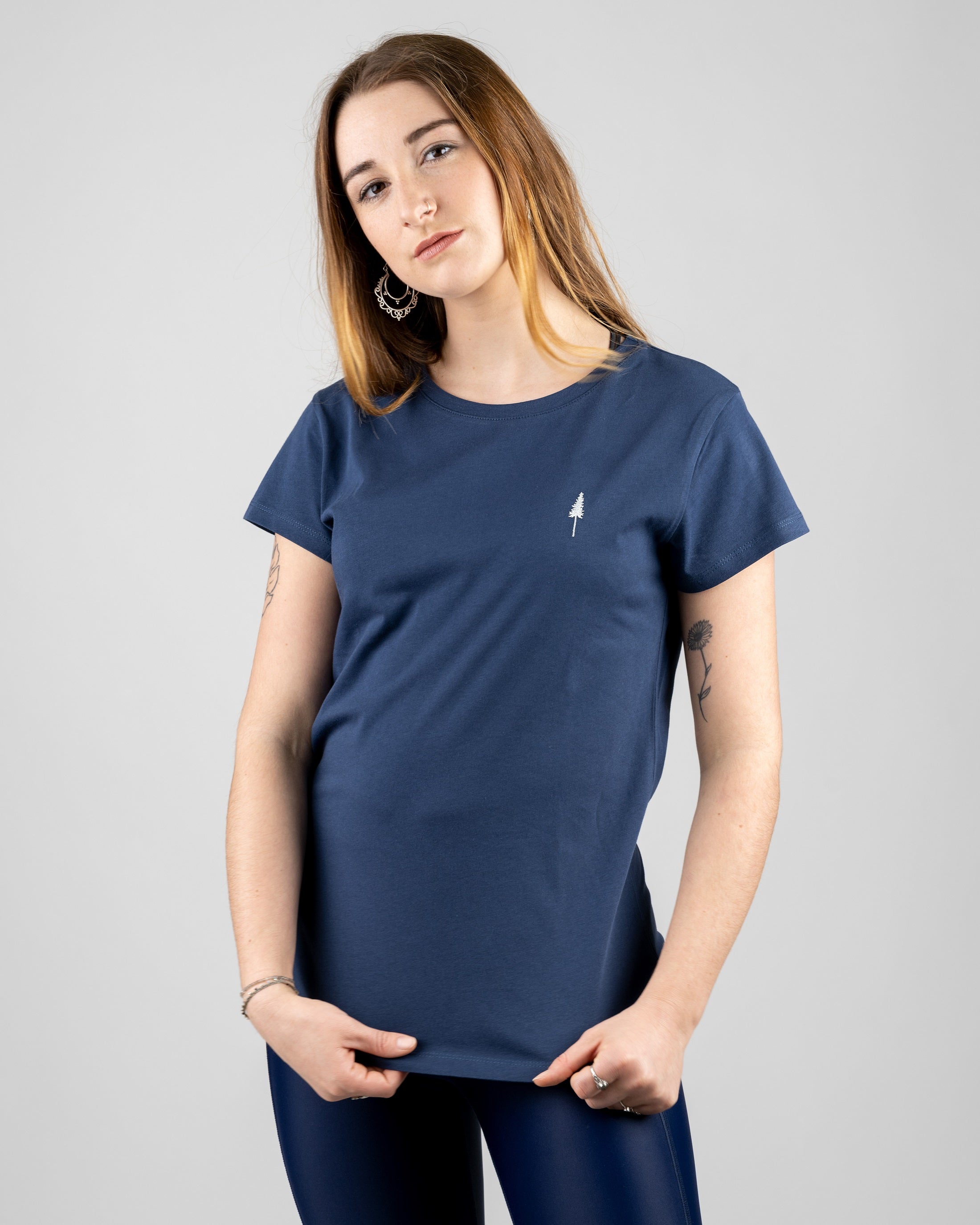 Damen T-Shirt aus Bio-Baumwolle Treeshirt Navy
